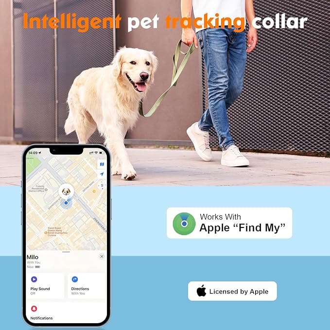 2-in-1 GPS Tracker for Dogs: Smart Collar with Real-Time Location, No Monthly Fee, Unlimited Range (iOS Only) GPS Tracker Dog Collar- Ideal for Small, Medium Large Dogs(Tracker Included)(Green)