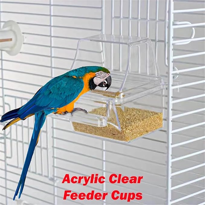 63" Roof Top Canary Parakeet Cockatiel Lovebird Finch Roof Top Bird Parrot Home Cage Side Nesting Box Doors with Removable Rolling Stand