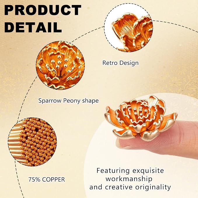 4 Pcs Mini Peony Shape Copper Bath Disk Ornaments Brass Bird Bath Purification Disks Birdbath Cleaner Single 0.6 oz Weight Universal Fit for Outdoor Birdbaths, Bowl