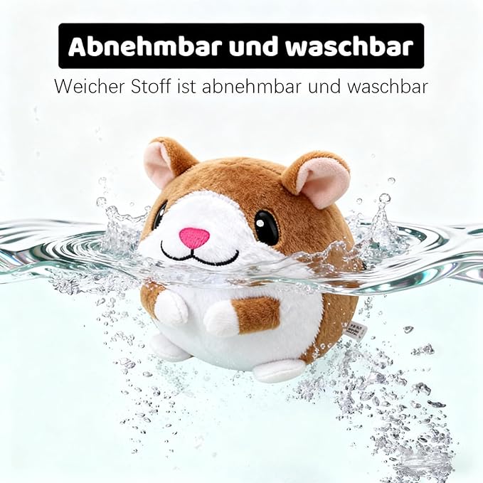 Interactive Dog Toys,Active Moving Pet Plush Toy with Recording and Music Modes, Jumping Squeaky Song shaking Interactive Dog Ball,Rechargeable Dog Toys to Keep Them Busy,Animal Plush Pet Toy(Hamster)