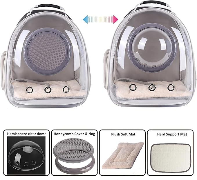 Clear Cat Bubble Backpack, Space Capsule Astronaut Transparent Bubble Dome Pet Carrier Backpack for Kitten Bunny Small Puppies and Animals, Vet Visit Travel Book Bag to Transparent Cat Outdoor