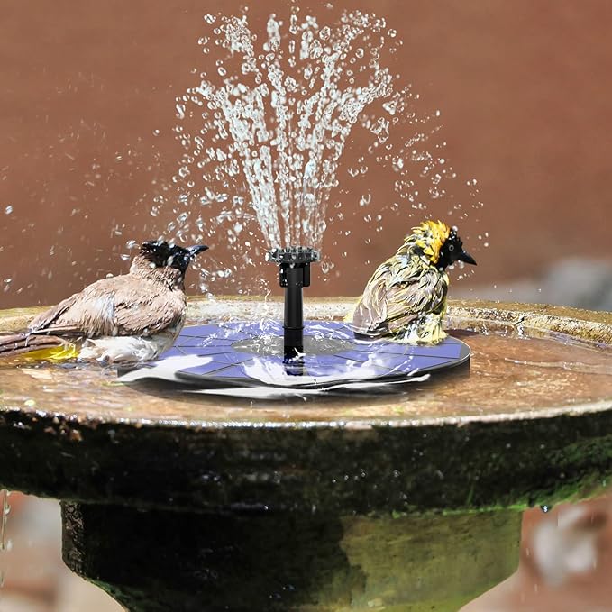 AISITIN Solar Fountain with 3.5 W Solar Panel, 1500 mAh Battery - 6 Effects for Pool, Fish Pond, Bird Bath, Garden