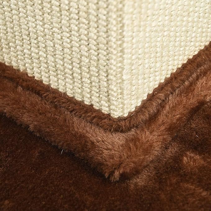 Amazon Basics Sturdy Cat Scratching Post for Indoor Cats & Kittens, Classic Single Post with Sisal Rope, Jute Fiber, Wood Base, Large (35.4"H), Brown