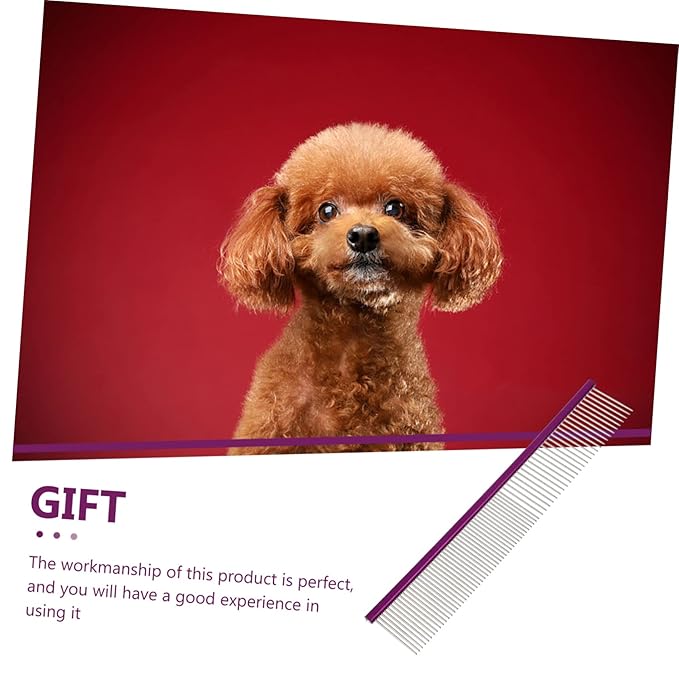 POPETPOP Portable Multi-function Pet Comb for Cats and Dogs Wear-resistant Grooming Tool Smooth Edges for Daily Use Convenient Grooming Accessory