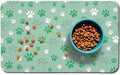 Dog Food Mat, Absorbent Water Bowl Mats Cat Pet Feeding Placemats Green 24 * 32 inch