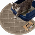 GORILLA GRIP Cat Litter Box Mat, Water Resistant, US Designed Kitty Litter Trapping Mats, Easy to Clean, Scatter Control, Less Mess and Clean Floors, Kitten Supplies for Indoor Cats, 30x20 Beige
