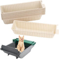 30Pcs Disposable Waste Receptacles Compatible with Pet Zone Semi-Automatic Cat Litter Box, Disposable Cat Litter Receptacles, Cornstarch Material, Kitty Litter Tray (Machine NOT Included)