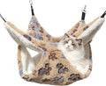 Cat Hammock for Cage, Soft Warm Hanging Bed for Kitten, Guinea Pig, Ferret, Rat, Chinchilla and Other Small Pets, Cozy Bunkbed 13.39"x13.39"