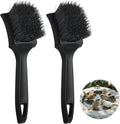 2 Pcs Brush for Bird Baths Black Hard Bristle Cleaning Brush with Ergonomic Handle Utility Bird Bath Cleaner for Bird Feeder Bath Accessories Fountain Outdoor Cleaning