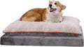 Amazon Basics Washable Dog Bed with Cooling Gel Memory Foam, Pressure-Relief Supportive Design, Anti-Slip Bottom, Machine Washable Removable Cover, Extra Large (40" x 30"), Grey