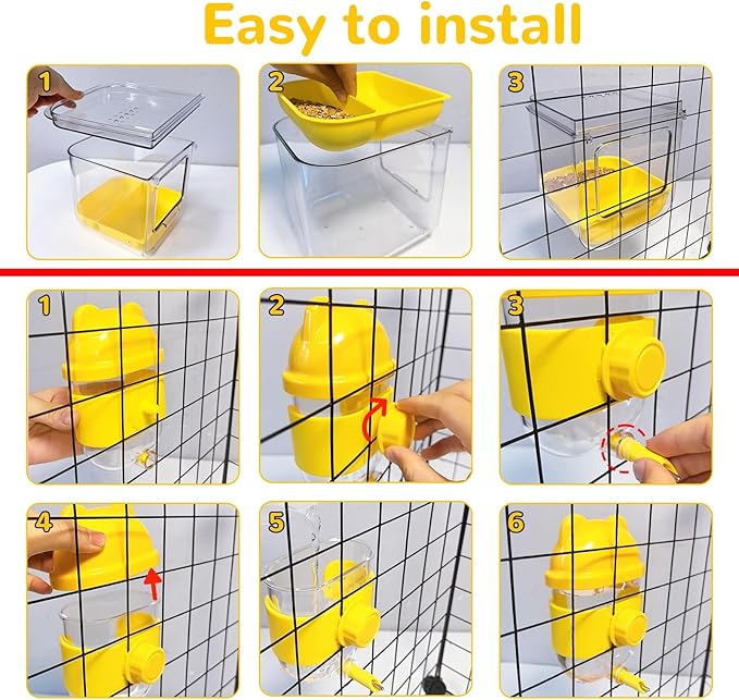 Bird Bath for Cage Bird Shower Bath Parrot Cage Feeder Cage Accessories with Parrot Water Dispenser for Budgie Parakeet Lovebird Cockatiel