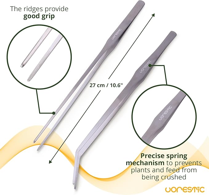 VORESTIC 4Pcs Aquascaping Tools, Stainless Steel Aquarium Tweezers, Scissors and Spatula - Aquascape Tools Set for Trimming, Maintenance