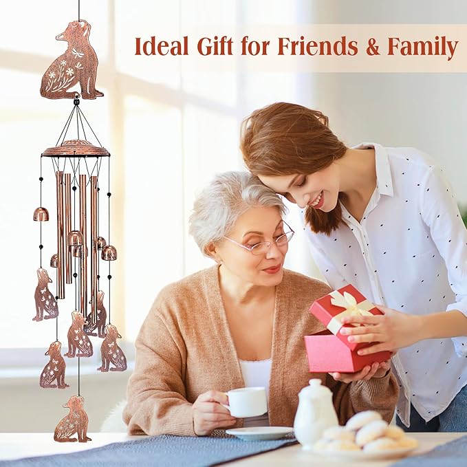 French Bulldog Wind Chimes for Outside,Dog Gifts for Women/Men/Sympathy Gift/Memorial Gifts/Birthday Festival Metal windchimes Outdoors/Indoors,Patio,Garden Decor,Home,Porch,Yard