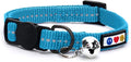 Pawtitas Recycled Teal Reflective Cat Collar – Eco-Friendly Breakaway Safety Buckle, Adjustable Kitten & Adult Collar with Removable Bell and High-Visibility Strap