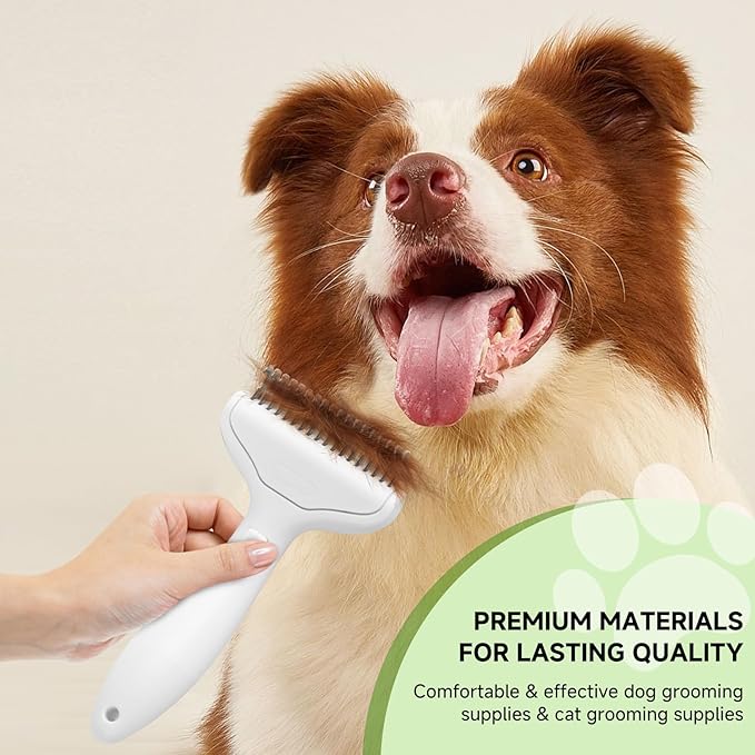 Pet Steam Brush for Dog & Cat – shower bath brush – Steam for Shedding & Grooming Water Brush for Long & Short Haired Pets Spritz Defur Comb 3-in-1 Spray Hair Removal Comb Includes 1*Waterless Shampoo