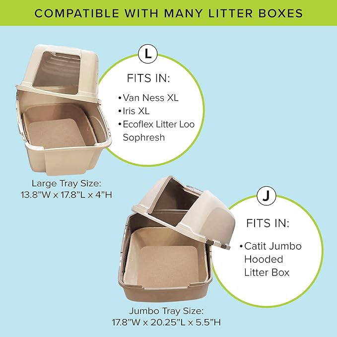 Kitty Sift Disposable Cat Litter Box Large,Durable Portable for Travel and Home,Eco-Friendly Disposable Litter Box Controls Odor,6 Count (Pack of 10)