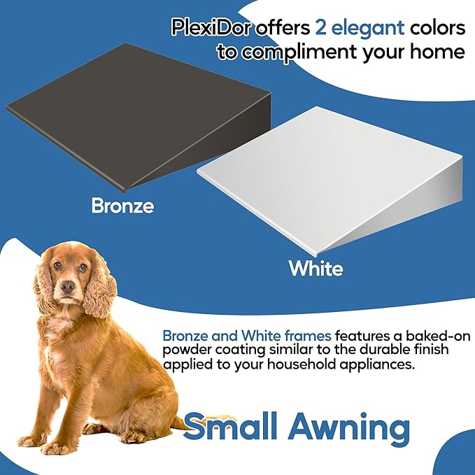 Plexidor Performance Pet Doors Universal Pet Door Awning - Door Canopy for Weather Protection, Spa, and Lawn Areas