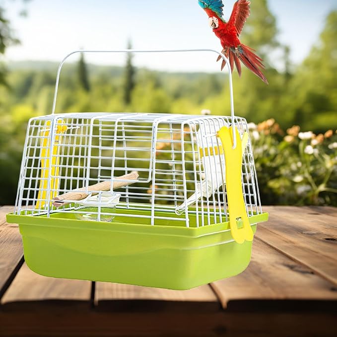 Bird Cage Birdcage Travel Portable Stand Cage Pet House with Carry Handle for Parrot Finches Cockatiel Small Animals Parakeet