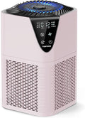 Air Purifiers for Home Large Room up to 1750 Sq Ft, H13 True HEPA Filter Air Purifiers for Bedroom, 25dB Quiet for Home,Bedroom,Office (Pink)