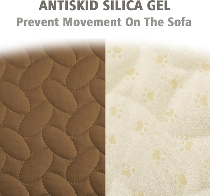 Ameritex Waterproof Pet Bed Cover Anti-Slip Dog Bed Blanket for Sofa and Furniture Waterproof New Pattern Design (Camel, 30x70 Inch (Pack of 1))