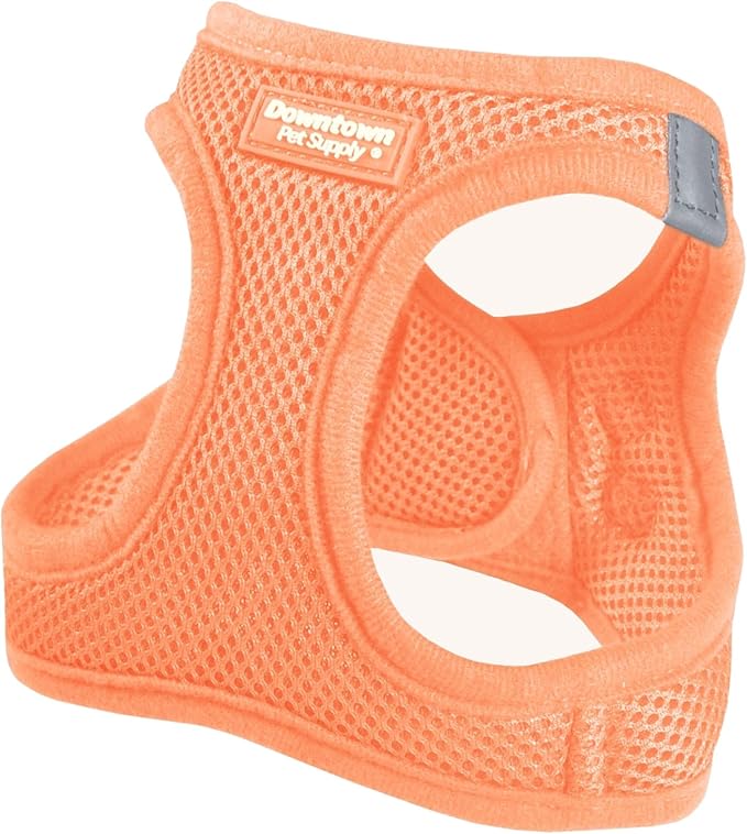 Downtown Pet Supply Step in Dog Harness for Large Dogs - Adjustable, Escape Proof Dog Harness with Reflective Trim - All-Weather, Fast-Drying Padded Mesh Fabric - Tangerine, XX-Small