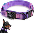 2026 Upgrade Waterproof AirTag Dog Collar, Military Tactical Dog Collar with AirTag Holder, Comfortable Control Handle and Metal Buckle, GPS Dog Collar Holder for Medium to Large Dogs (90s Retro,L)
