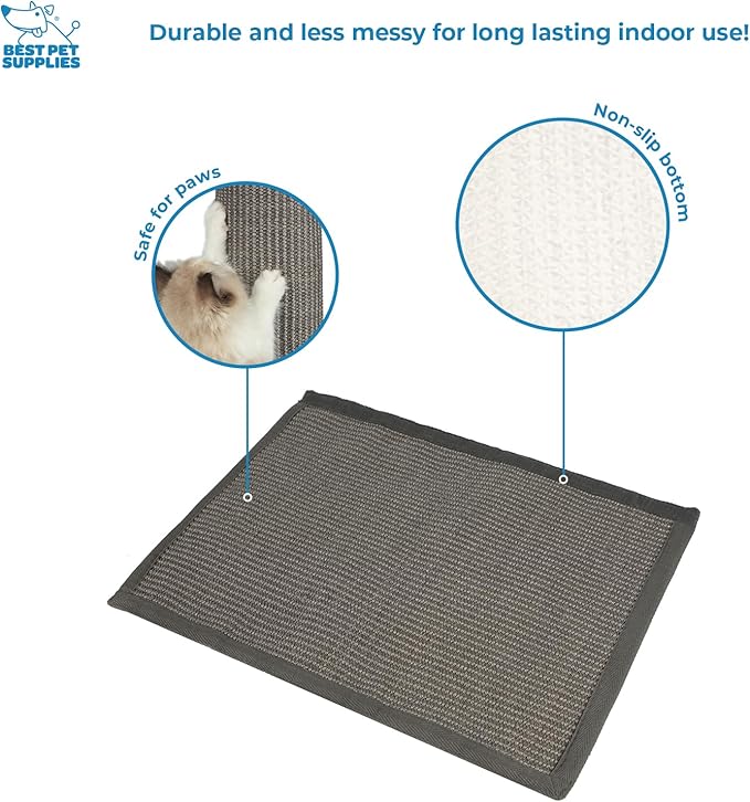 Best Pet Supplies Catify Cat Scratcher, Fun Interactive Scratchers, Posts, Poles, Claw Safe, Furniture Saver Indoor Play Support Natural Cat Behaviors Heavy Duty - Log (Gray)
