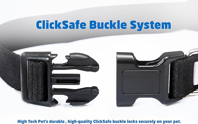 MS-5 Automatic Pet Door Collar, Genuine High Tech Pet Brand Dog Collar for Power Pet Doors - Deluxe Strap (Black, Large) - DC-BLK-MS5-L