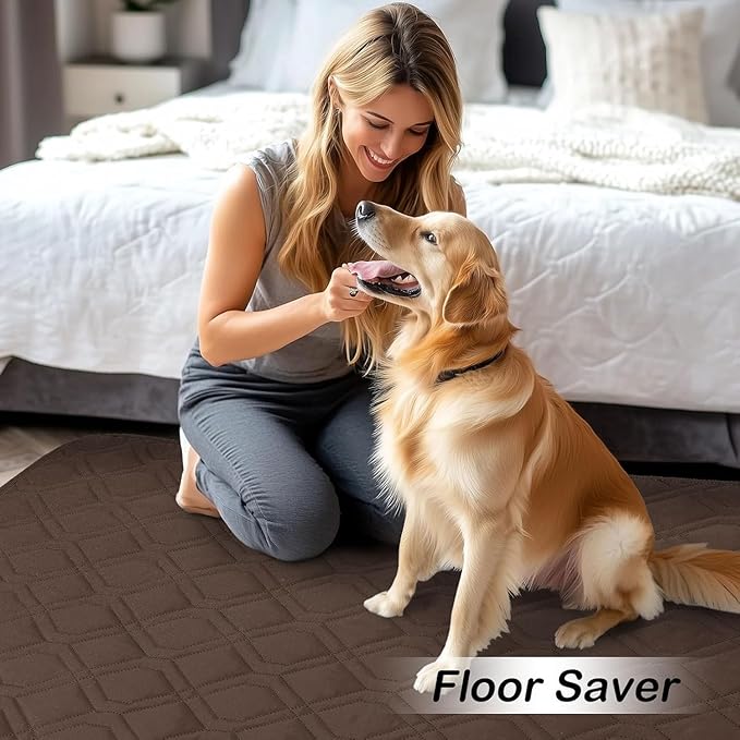 hyha Waterproof Dog Bed Blanket, Soft Pet Blankets, Waterproof Couch Cover for Dogs, Reversible Sofa Covers Washable for Furniture (40x80 Inch, Chocolate/Chocolate)