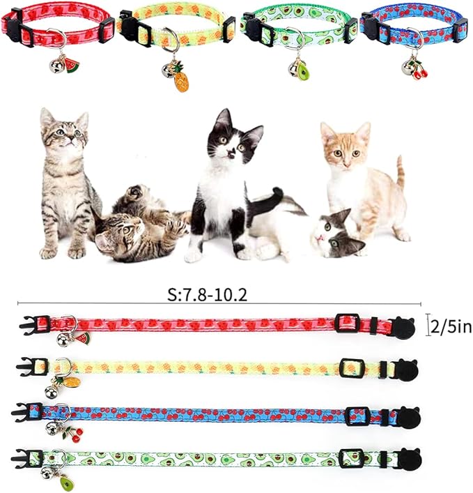Yizepet Cat Collars with Bells, Breakaway Kitten Collar, Cute Kitty Collar, Pet Supplies Accessories