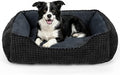 MIXJOY Large Dog Bed for Large Medium Small Dogs, Rectangle Washable Orthopedic Dog Bed, Soft Calming Sleeping Puppy Bed Durable Pet Cuddler with Anti-Slip Bottom L(30"x24"x9")