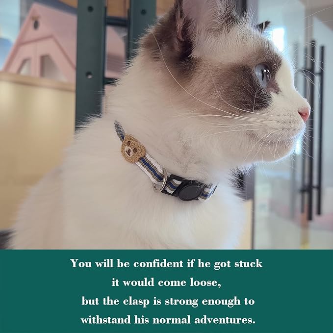 Yizepet Cat Collars, Breakaway Kitten Collar, Cute Kitty Collar in 2 Pack, Pet Supplies Accessories
