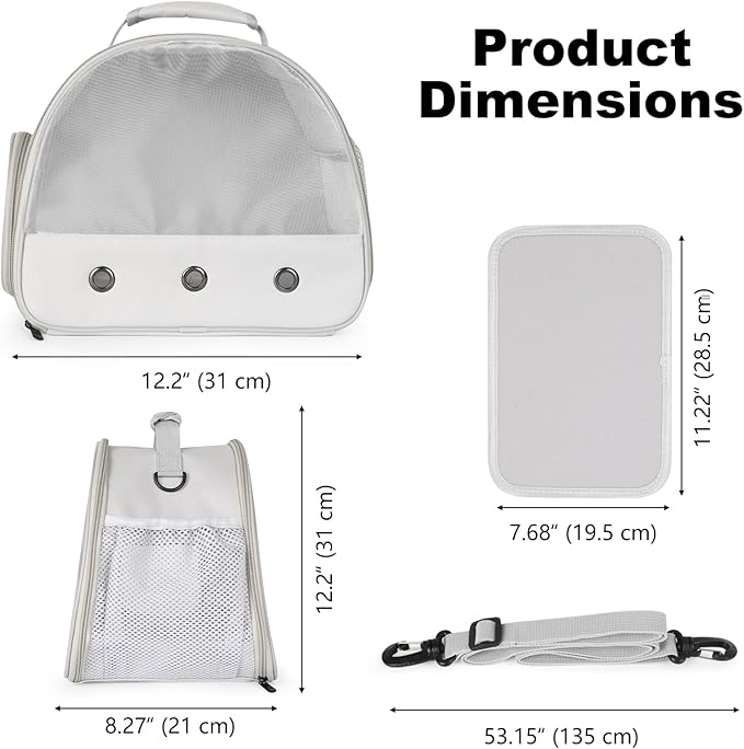 Ventilation Lizard Carrier for Bearded Dragon,Guinea Pig Carrier,Guinea Pig Carrier for 2,Reptile Travel Carrier for Lizards Sugar Glider Hedgehog Rat Parrot Birds,Airline Approved
