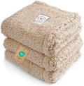 1 Pack 3 Calming Blankets Fluffy Premium Fleece Pet Blanket Soft Sherpa Throw for Dog Puppy Cat Beige Large (41" x31'')
