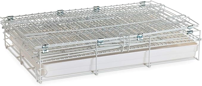 Collapsable Bird, Parrot, Dog, Bunny, Rabbit and Cat Carrier Travel Vet Carrier Cage (19" x 12" x 16"H, White)