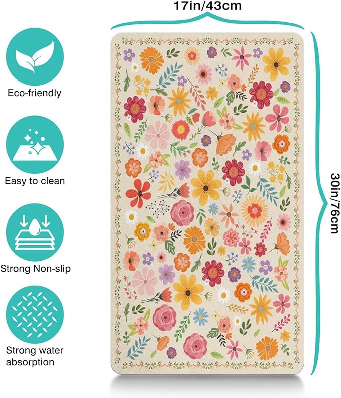 Pet Feeding Mat for Floors Waterproof Dog Mat for Food and Water Absorbent Quick Dry Non Slip mat for Cat Bowls