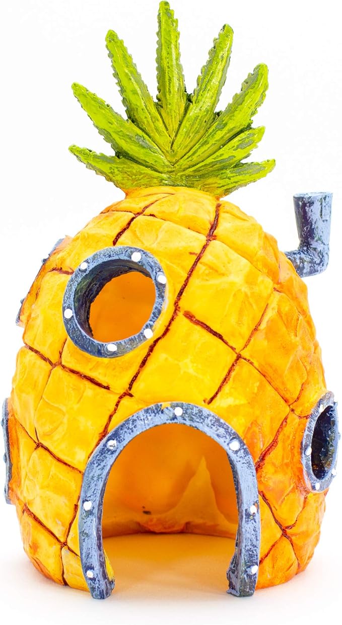 Penn-Plax Spongebob Squarepants Officially Licensed Aquarium Ornament – Spongebob’s Pineapple House – Medium