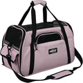 EliteField Soft Sided Pet Carrier (3 Year Warranty, Airline Approved), Multiple Sizes and Colors Available (Medium: 17" L x 9" W x 12" H, Pink)