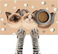 Cat Feedings Mats 20x12 inch Cute Cat Print Pet Bowl Placemat Non Slip Mat for Cats Food and Water Indoor Cats Feeding Station Pet Meal Mat for Small Pets Kitchen Floor Use
