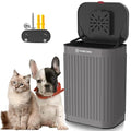 PAWZIDEA Dog Poop Trash Can Outside Wall Mount Odor Control, 2.1 Gallon Small Dog Poop Can Outdoor with Lid No Smell, Hang on Fence, Garbage, Backyard, Dog Waste Can Container, Activated Carbon Filter