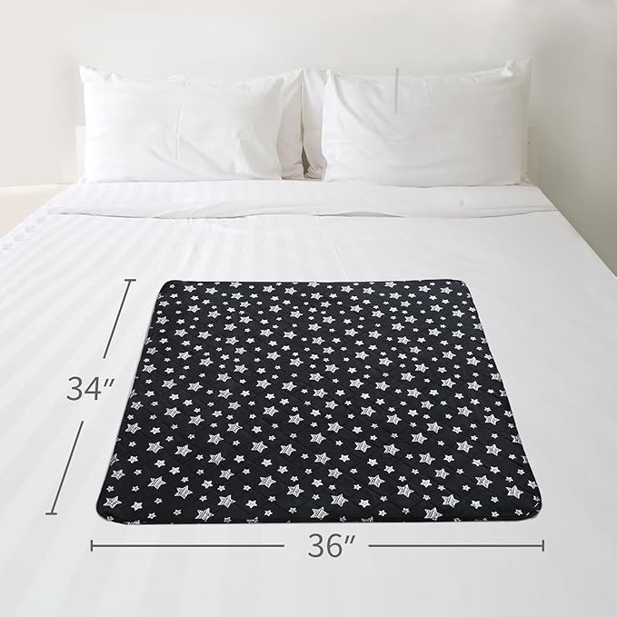 Waterproof Bed Pads Washable, Absorbent Chuck Pads for Incontinence, Waterproof Mattress Protector for Seniors, Bedwetting Kids, Hospitals, Pets, 34"x36" 2 Pack