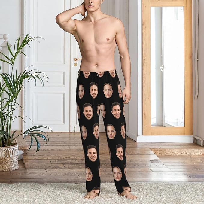 Custom Pajama Pants with Face customized PJ Pants Christmas Valentine gifts for Men Women
