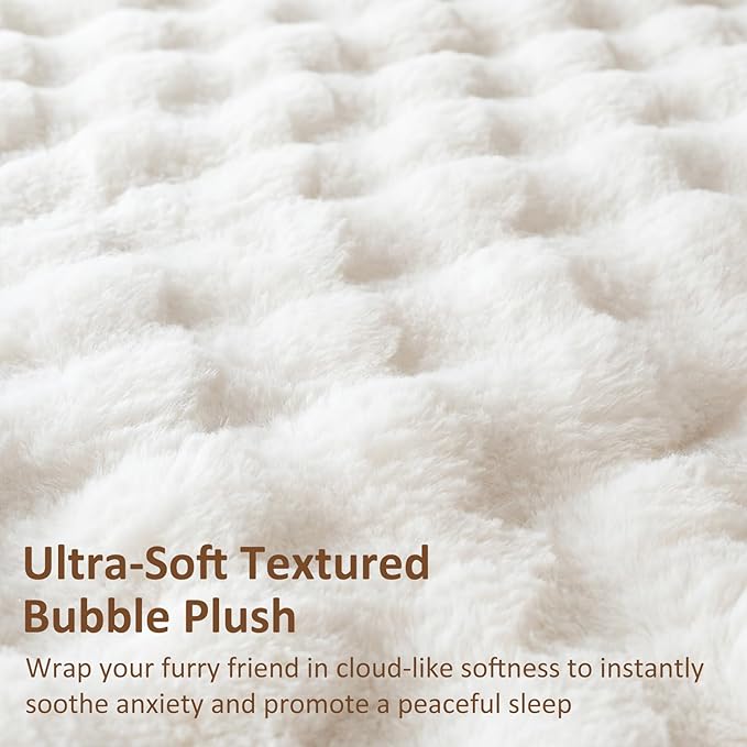 Dog Bed Couch Sofa for Small Medium Dogs and Cats Round Plush Orthopedic Sofa Pet Bed Washable Puppy Bed with Removable Cover Anxiety Relief Dog Couch Pet Furniture for Indoor Pets 30 x 30 x 9 White
