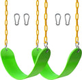 Sunnyglade 2PCS Swings Seats Heavy Duty with 66" Chain, Playground Swing Set Accessories Replacement with Snap Hooks, Support 250lb (2, Grass Green)