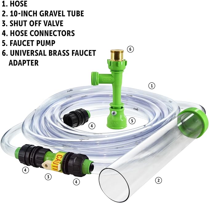 Python No Spill Clean and Fill Aquarium Maintenance System, Gravel Cleaner and Water Changer, 25 Foot