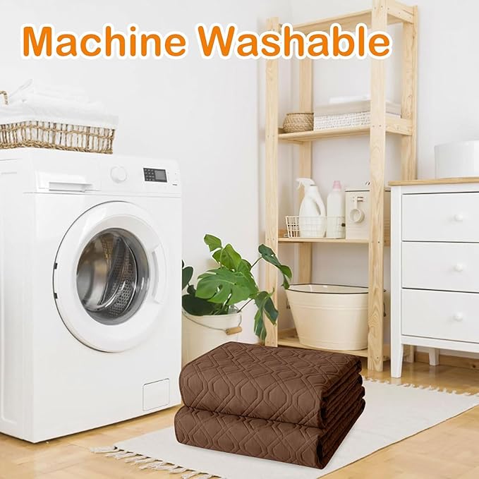 hyha Waterproof Dog Bed Blanket, Soft Pet Blankets, Waterproof Couch Cover for Dogs, Reversible Sofa Covers Washable for Furniture (82x102 Inch, Brown/Beige)