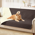 hyha Waterproof Dog Blanket, Soft Dog Bed Cover Pet Blankets, Waterproof Sofa Couch Cover for Dogs Washable, Reversible Pet Couch Covers for Sofa Furniture (52x82 Inch, Chocolate/Beige)