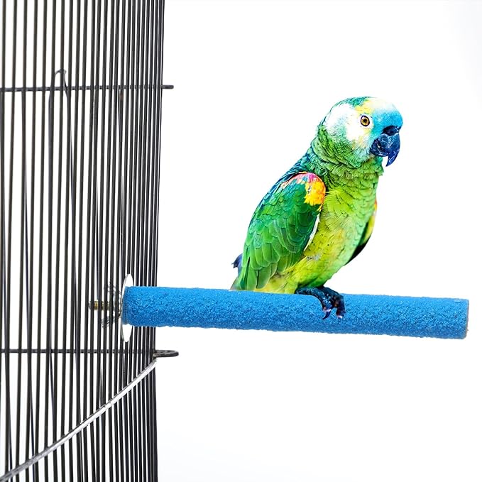 Yaomiao 8 Pcs No Mess Small Bird Feeders with 4 Pcs Cage Perch Automatic Drinker Parakeet Seed Dispenser Quail Feeder and Watered Cage Accessories for Small Birds Parrot Cockatoo Canary(Clear)