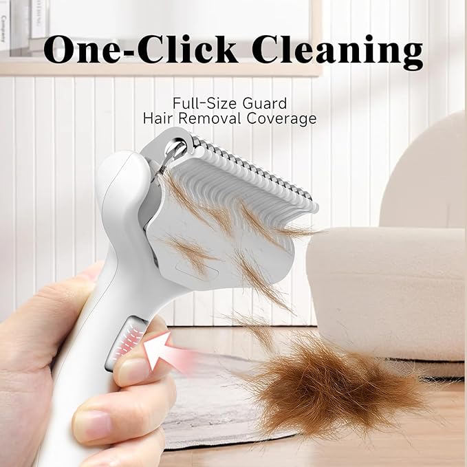 Pet Steam Brush for Dog & Cat – shower bath brush – Steam for Shedding & Grooming Water Brush for Long & Short Haired Pets Spritz Defur Comb 3-in-1 Spray Hair Removal Comb Includes 1*Waterless Shampoo