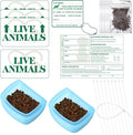 Eaasty 23 Pcs Pet Airline Travel Kit Kennel Travel Kit, Includes 4 Live Animal Stickers 2 Pet Bowl 1 Live Pets Label 5 Storage Bag 10 Cable Ties 1 Tag Animal Outdoors Accessories for Dogs Cats